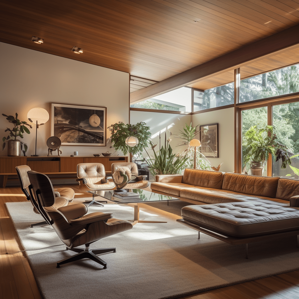 Mid-century modern living room