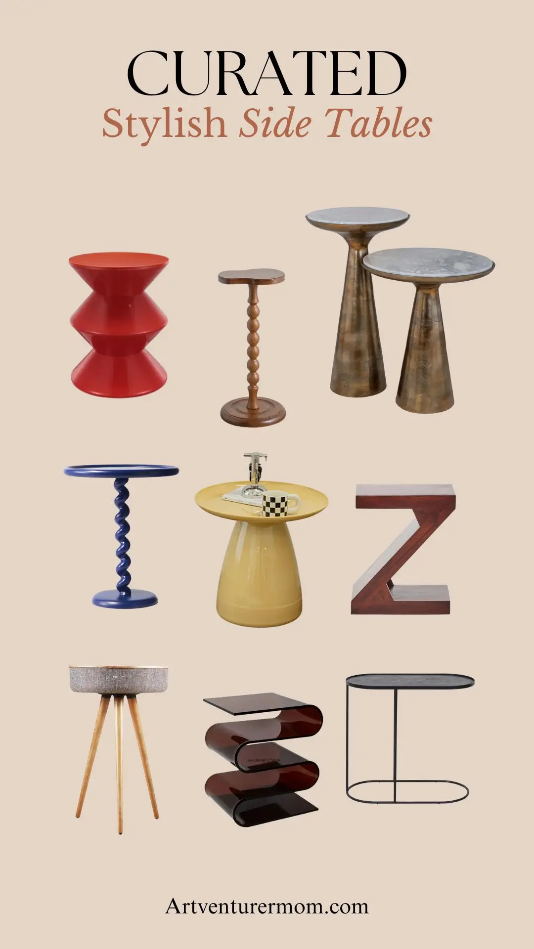 curated side tables curated side tables